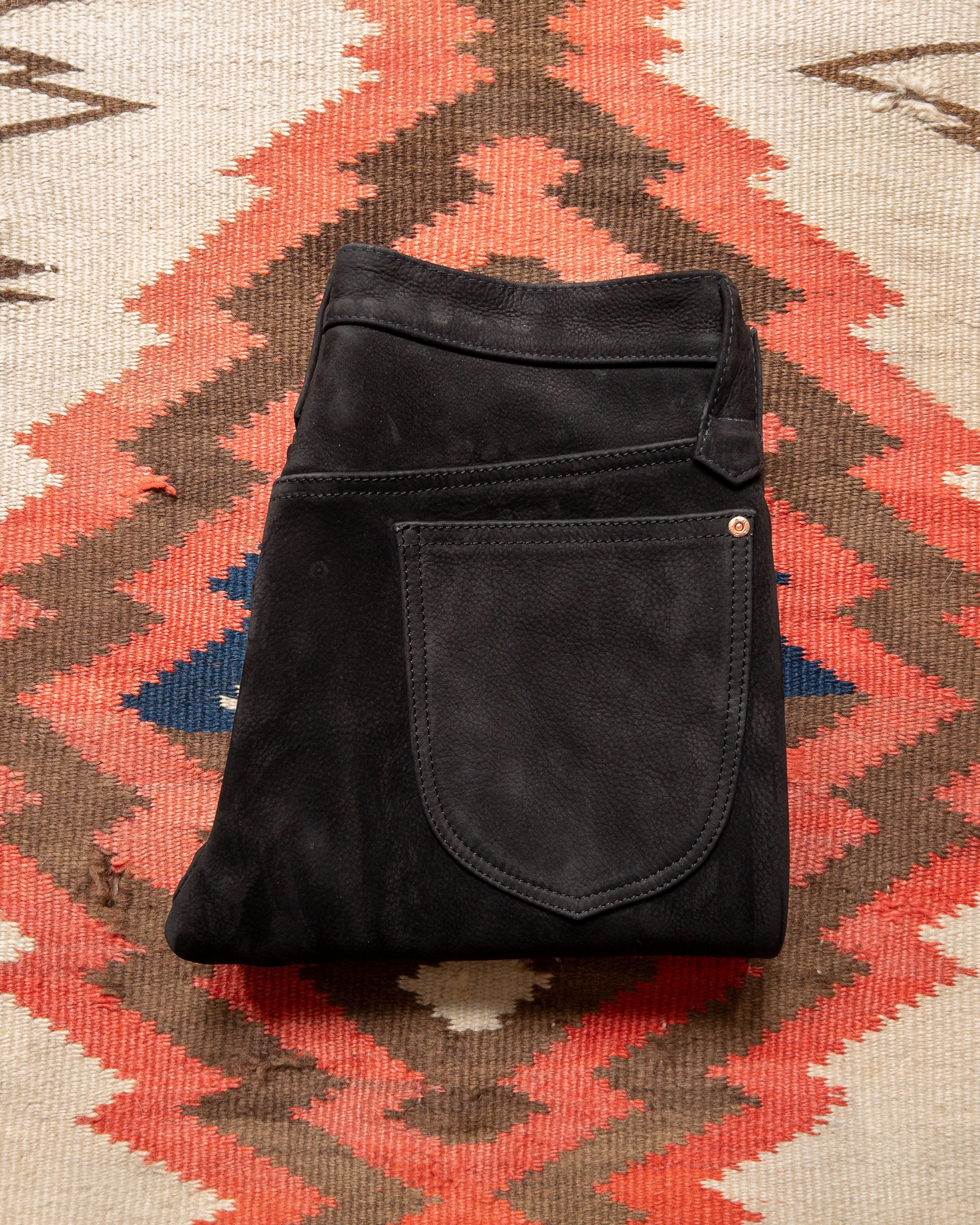 Nubuck Five Pocket Flares - Black