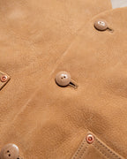Leather Fringe Vest - Honey