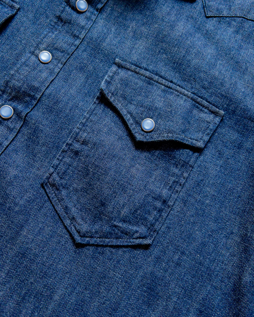 Denim Pearlsnap Shirt - Rinsed Indigo