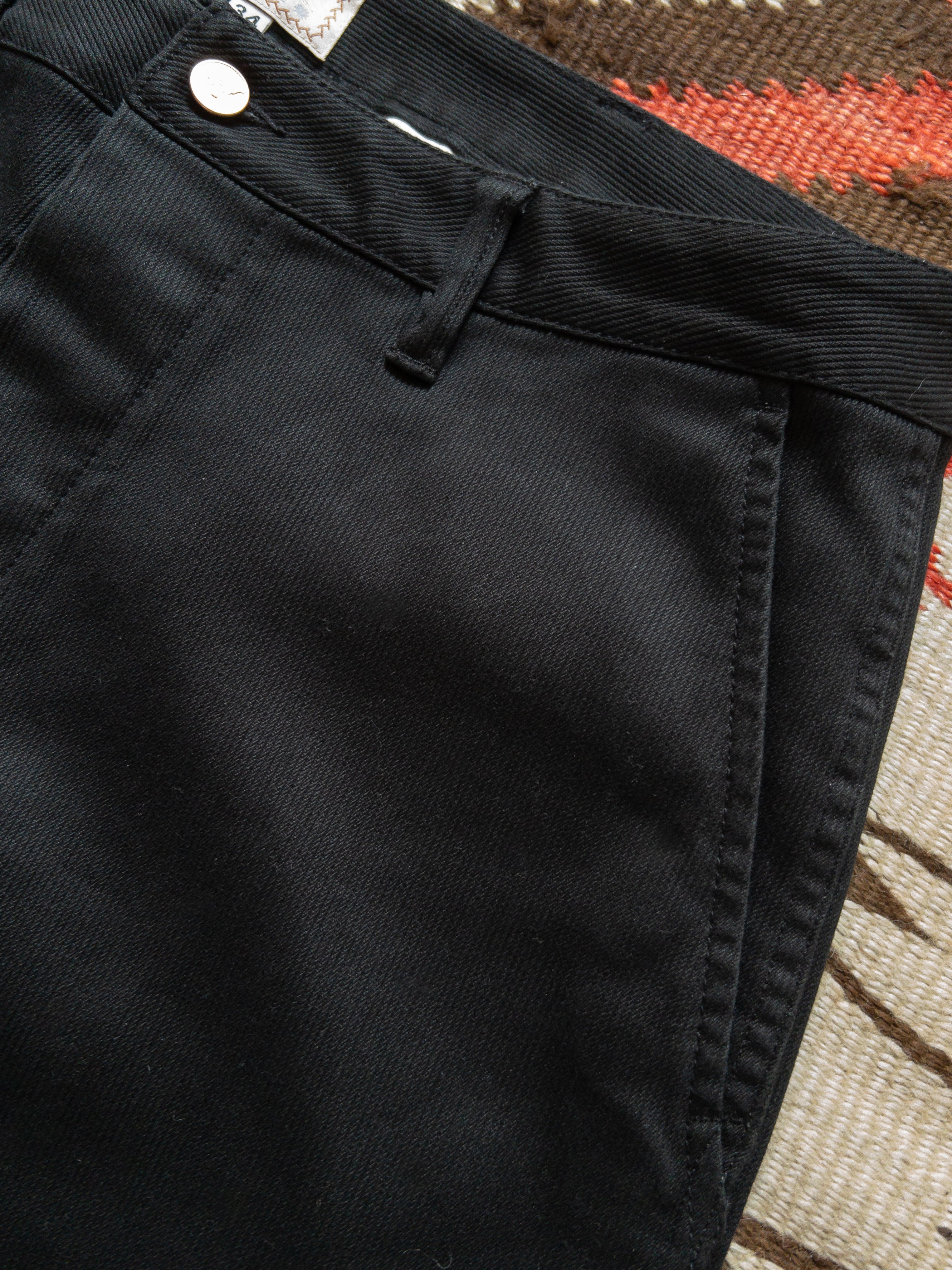 Bedford Cord Flat Front Chino - Black