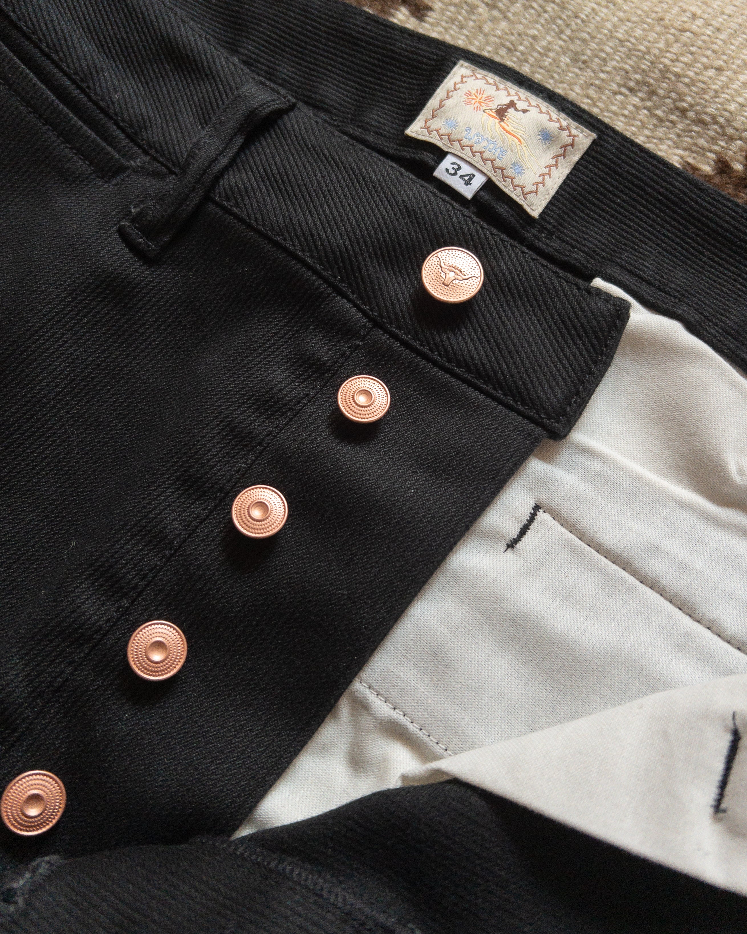 Bedford Cord Flat Front Chino - Black