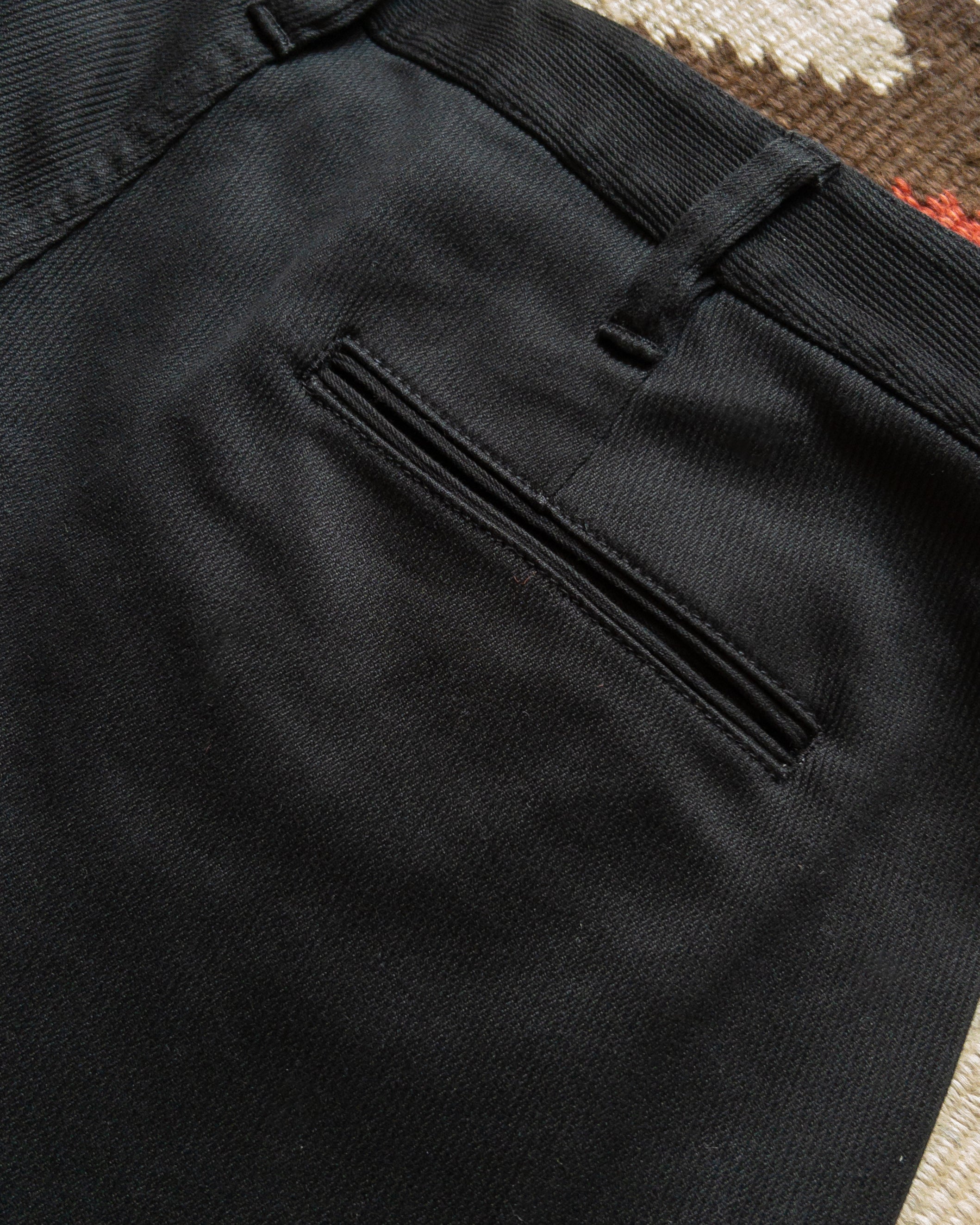 Bedford Cord Flat Front Chino - Black