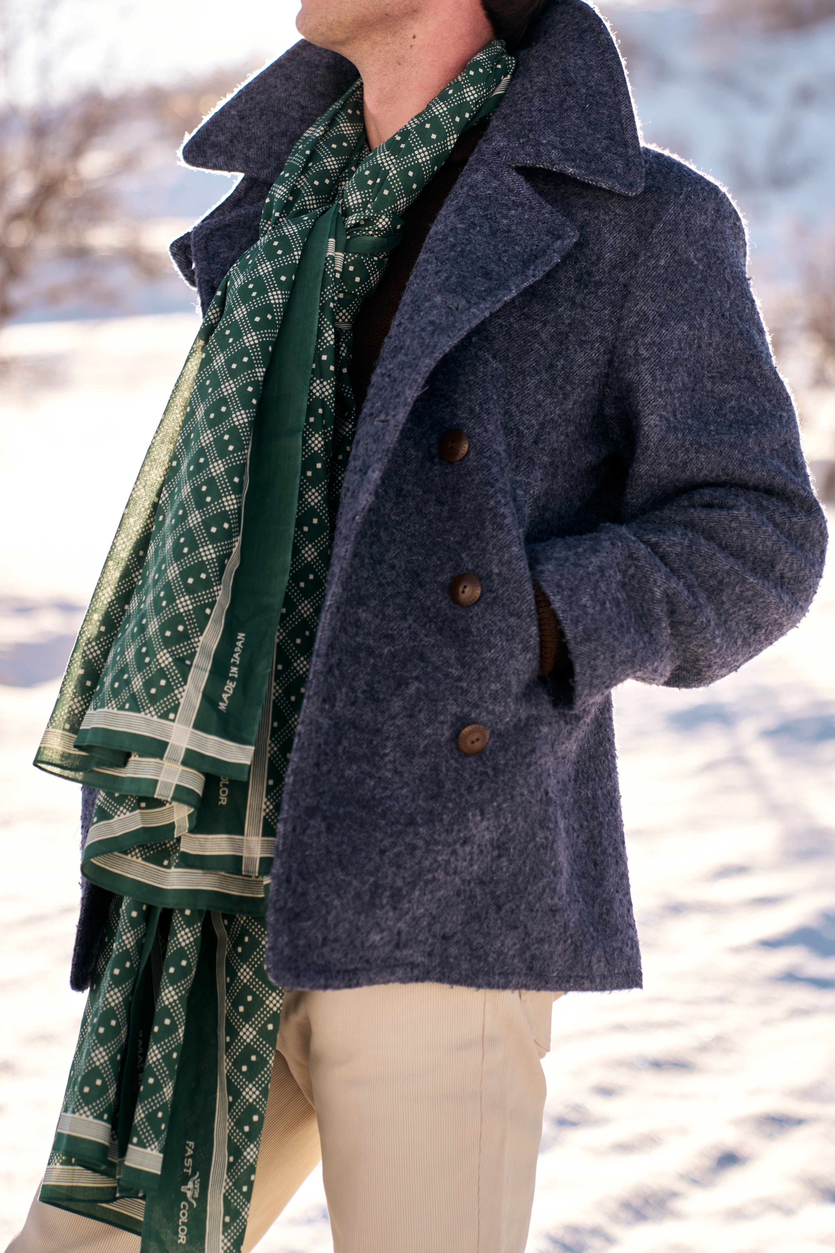 Shaker Dot Bandana Scarf - Evergreen