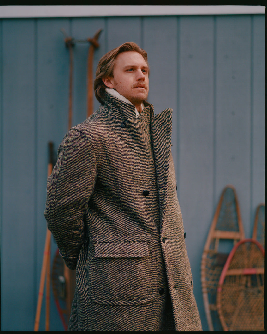 Polo Coat - Irish Stout Twill Tweed