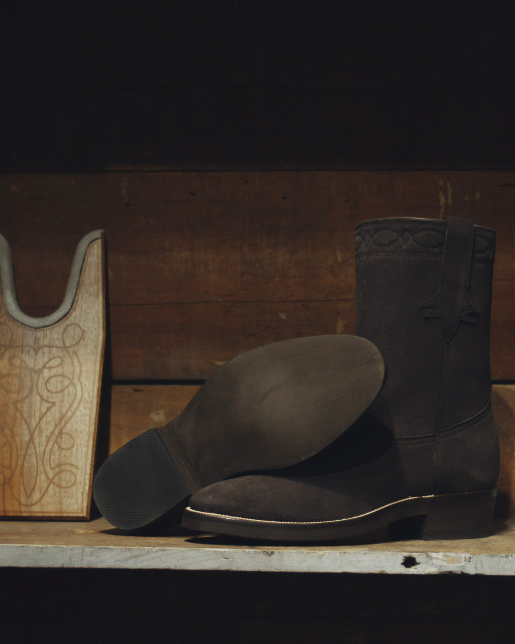 Chocolate Suede Roper Boots