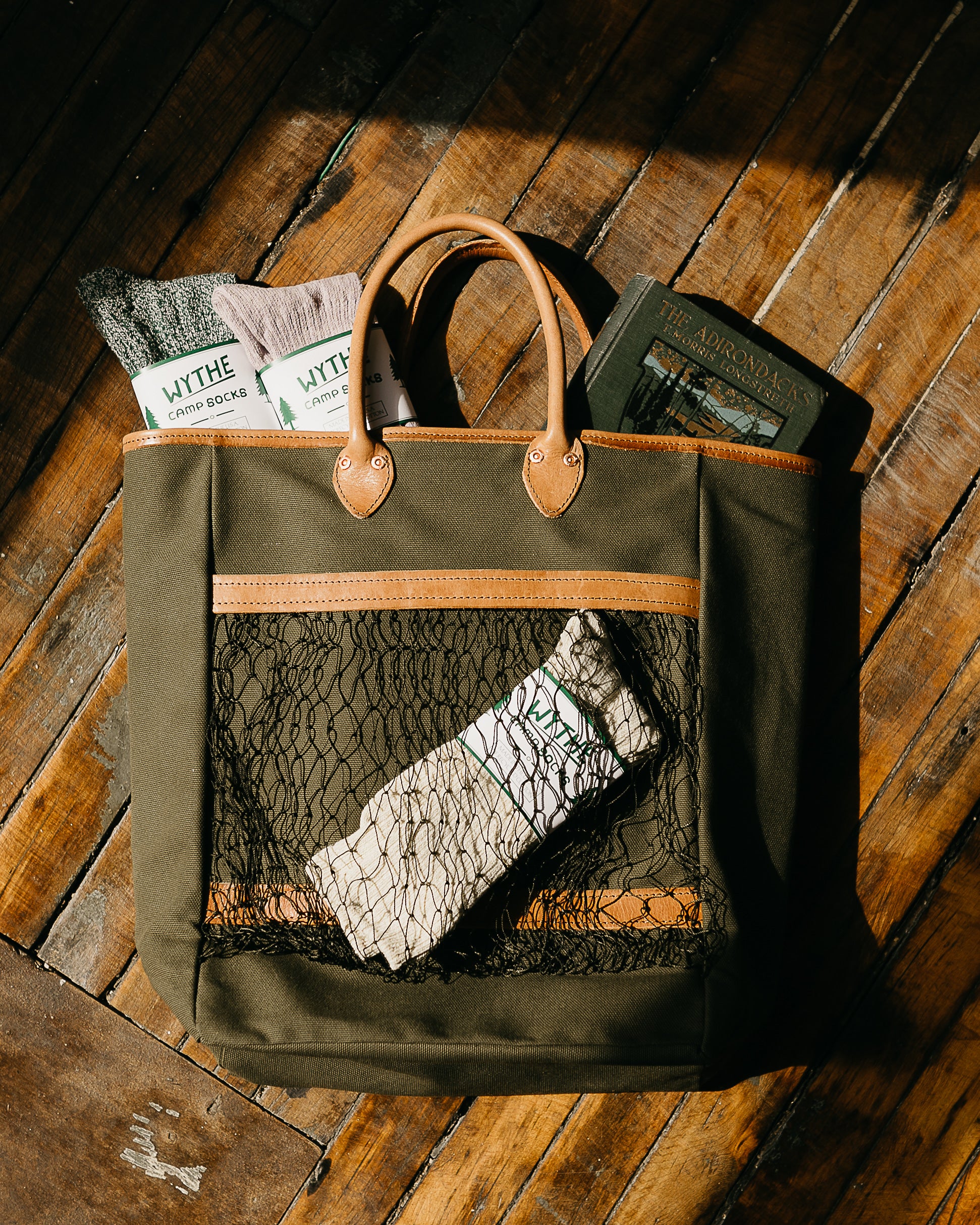 RECYCLED FISHING NET COTTON CANVAS TOTE