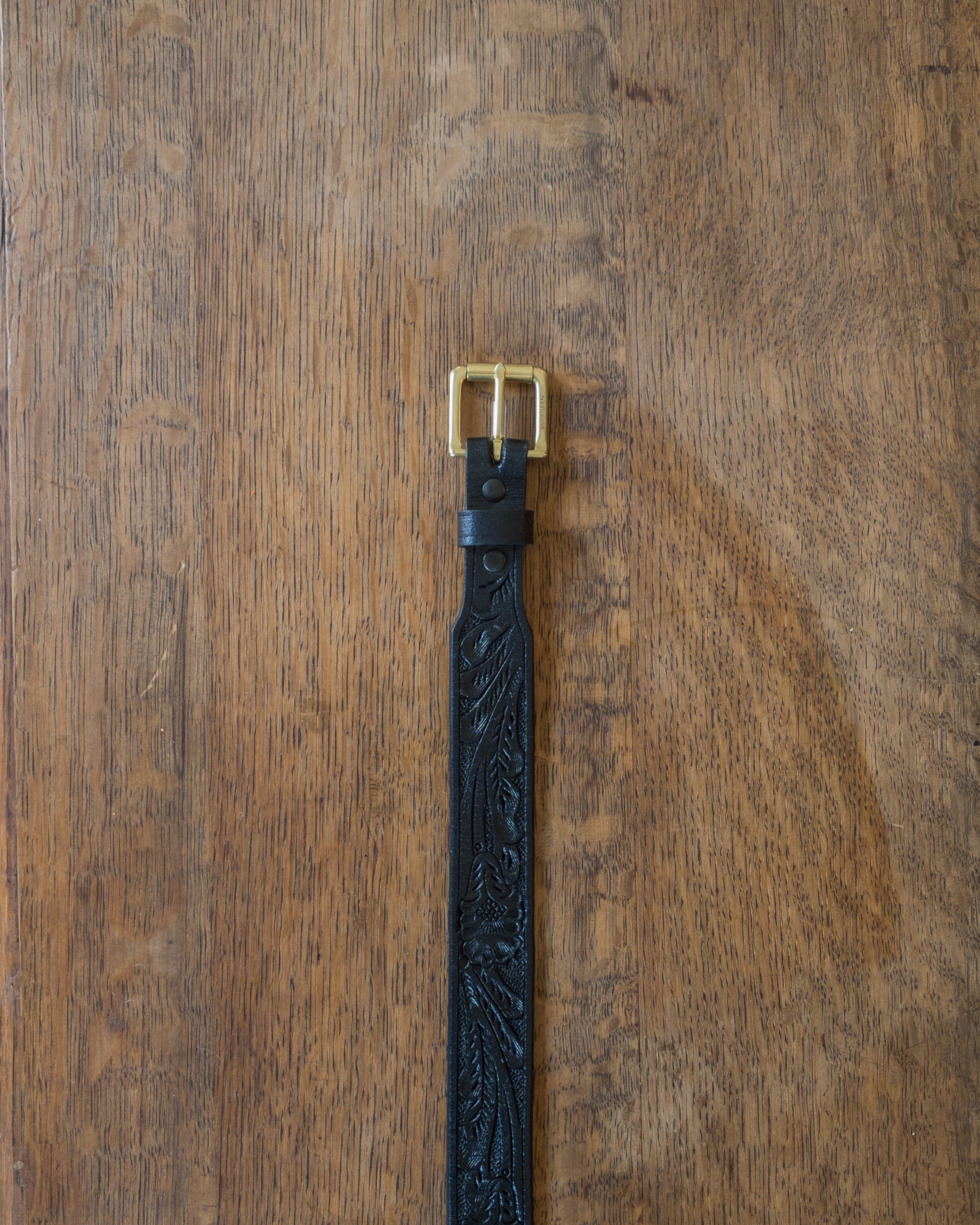 Western Tooled Leather Belt