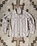 Washed Madras Workshirt - Earthtone Stripe