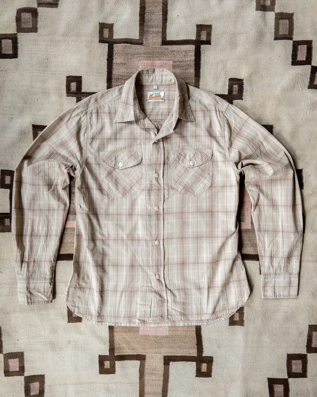 Washed Madras Workshirt - Earthtone Plaid