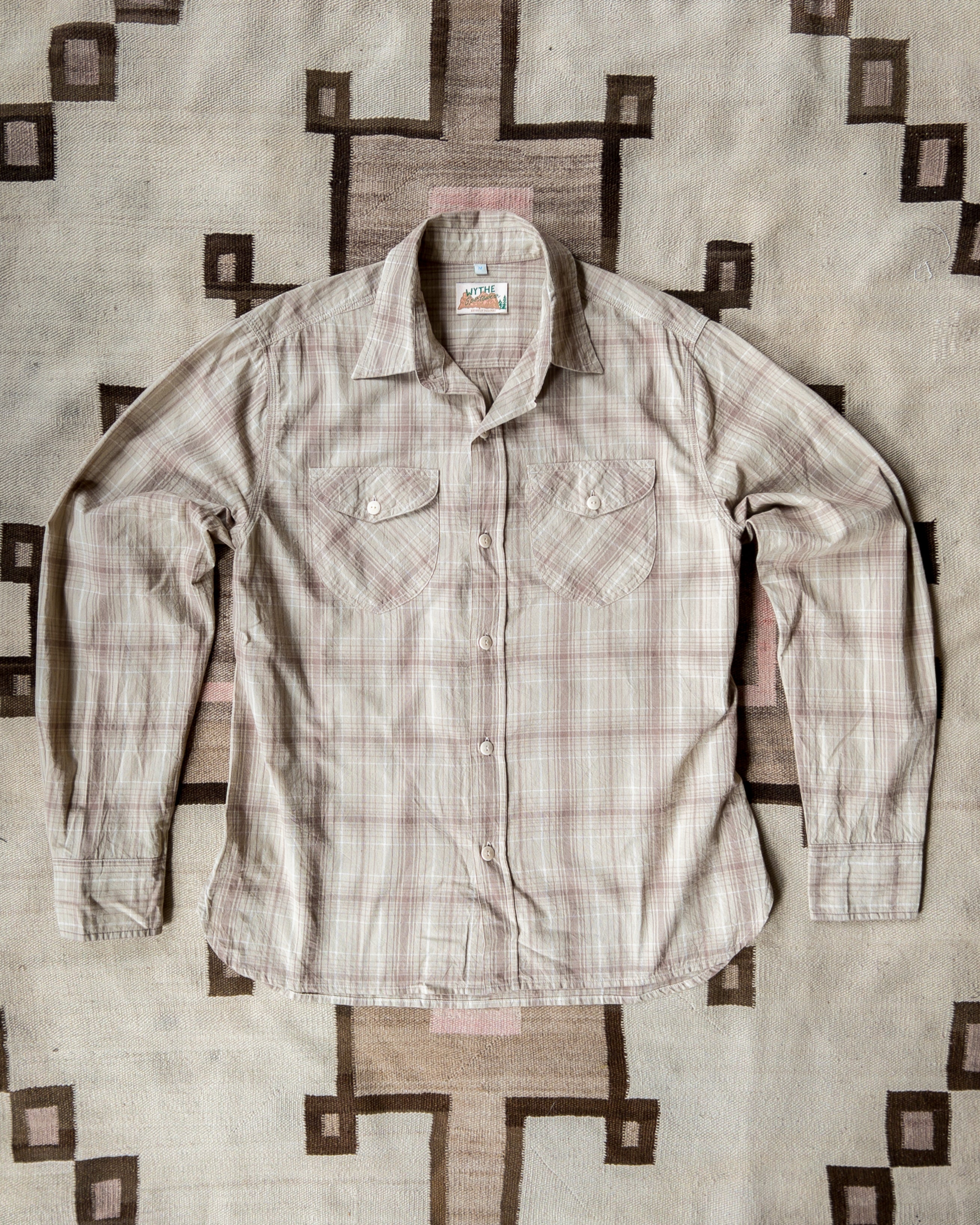 Washed Madras Workshirt - Earthtone Plaid