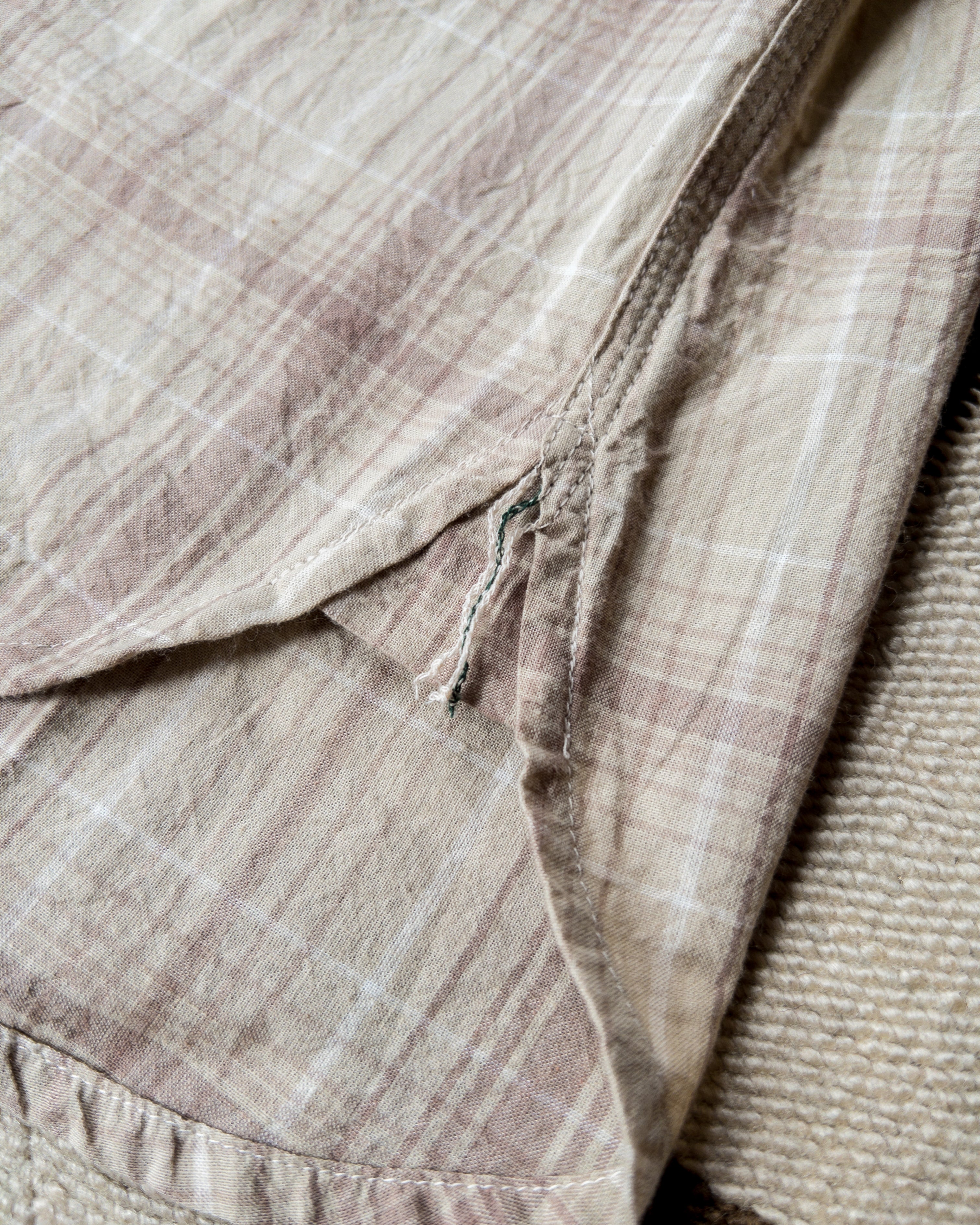 Washed Madras Workshirt - Earthtone Plaid