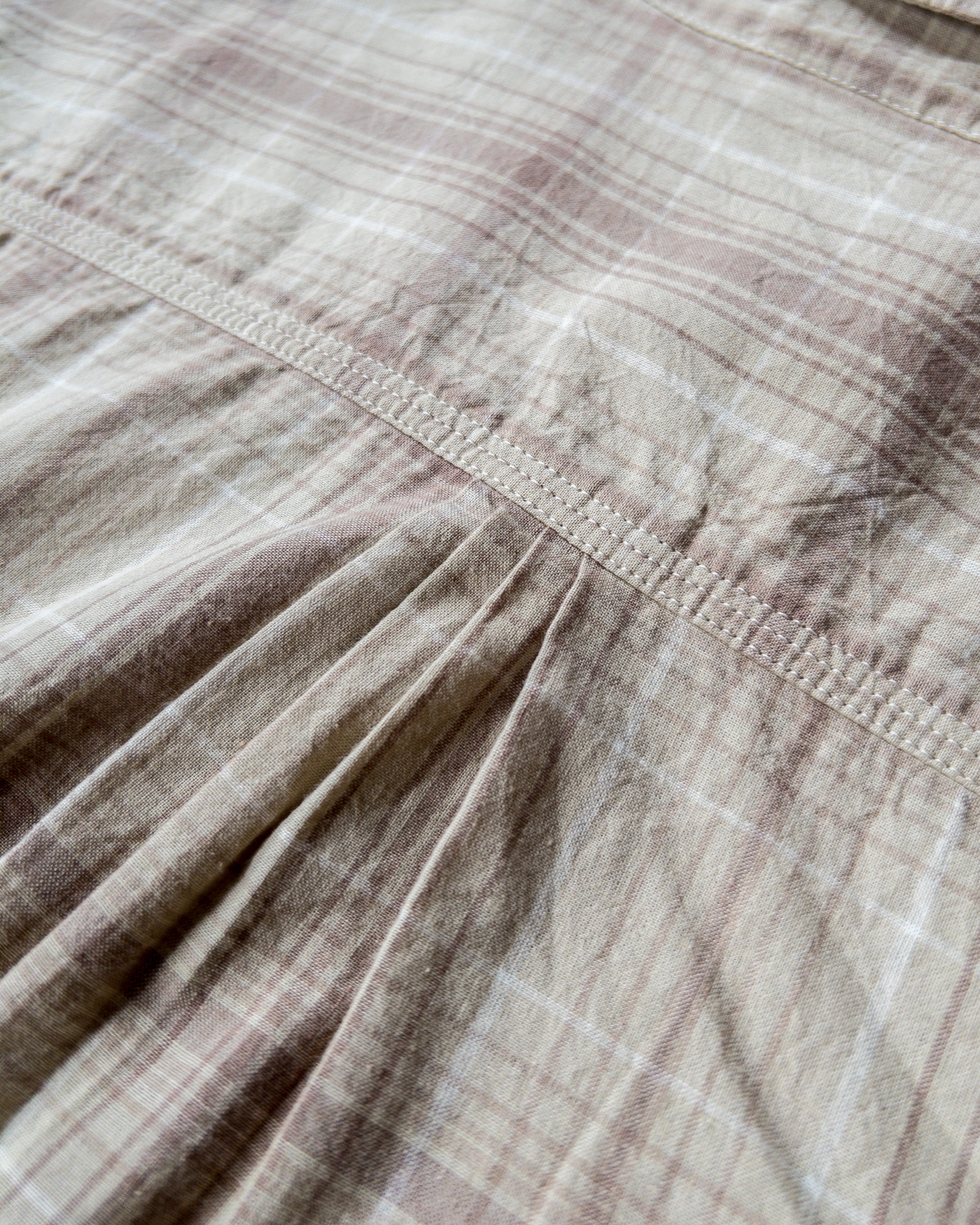Washed Madras Workshirt - Earthtone Plaid