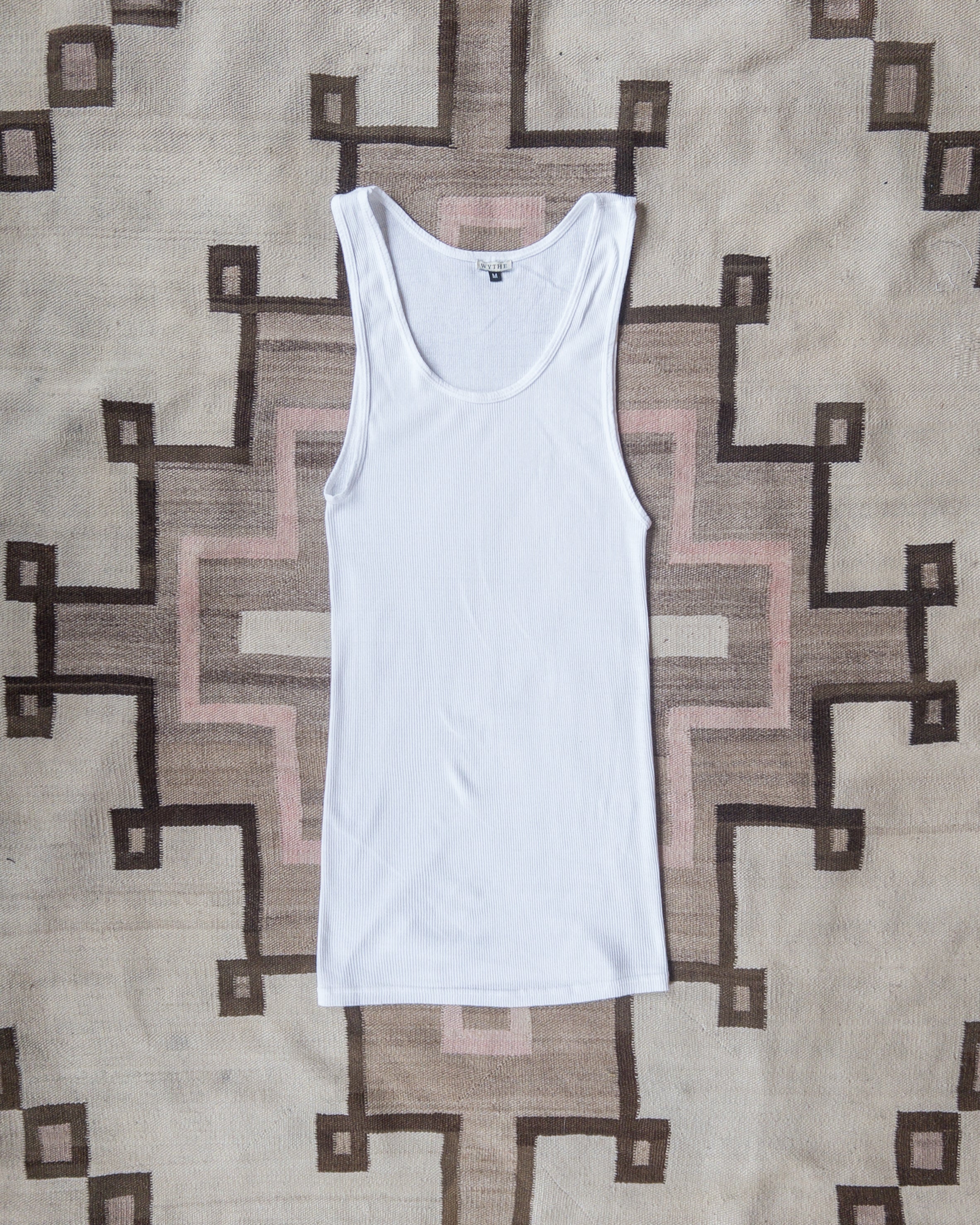 Tubular Cotton Ribbed Tank Top - Natural - USA