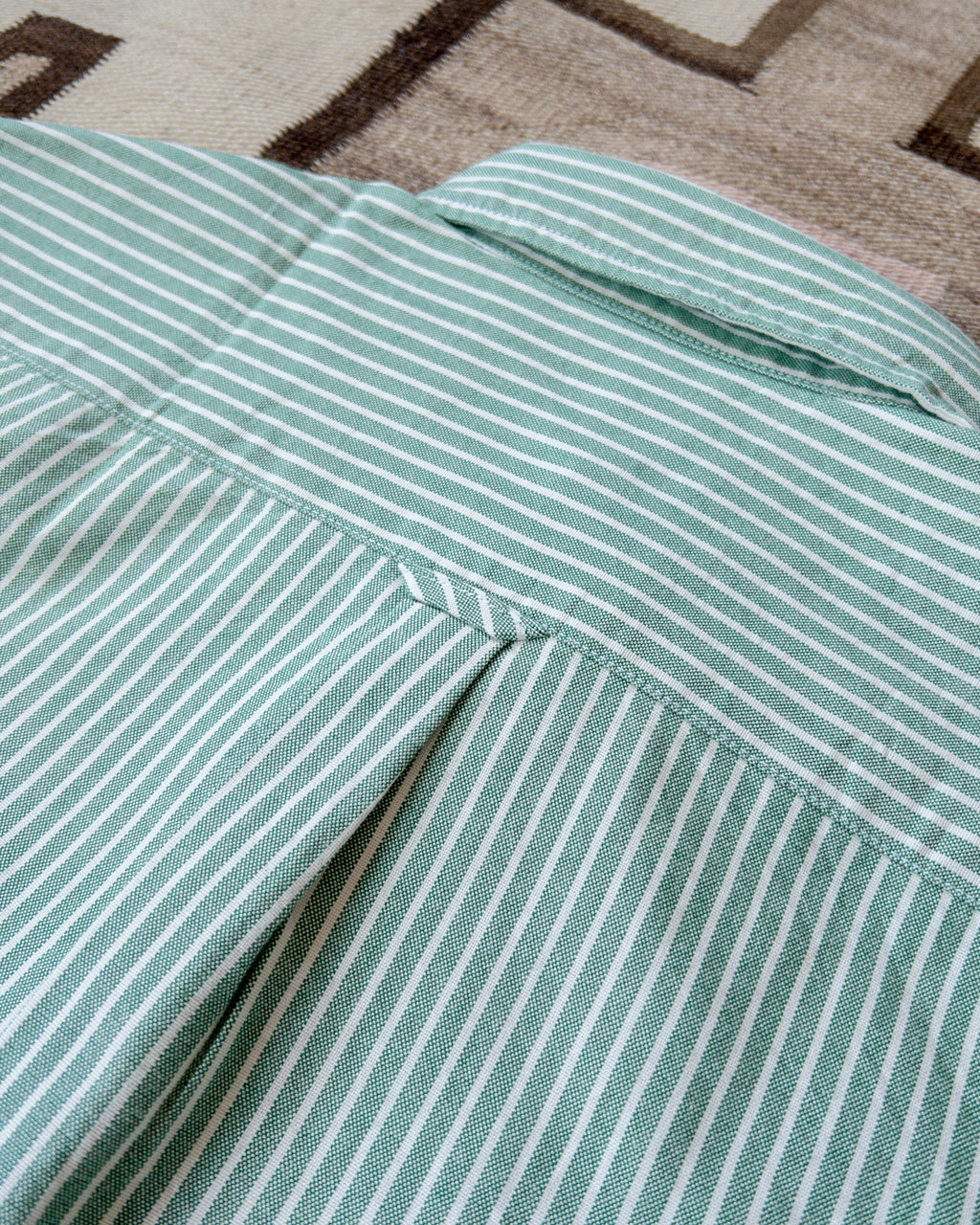 Oxford Cloth Button Down - Evergreen Stripe
