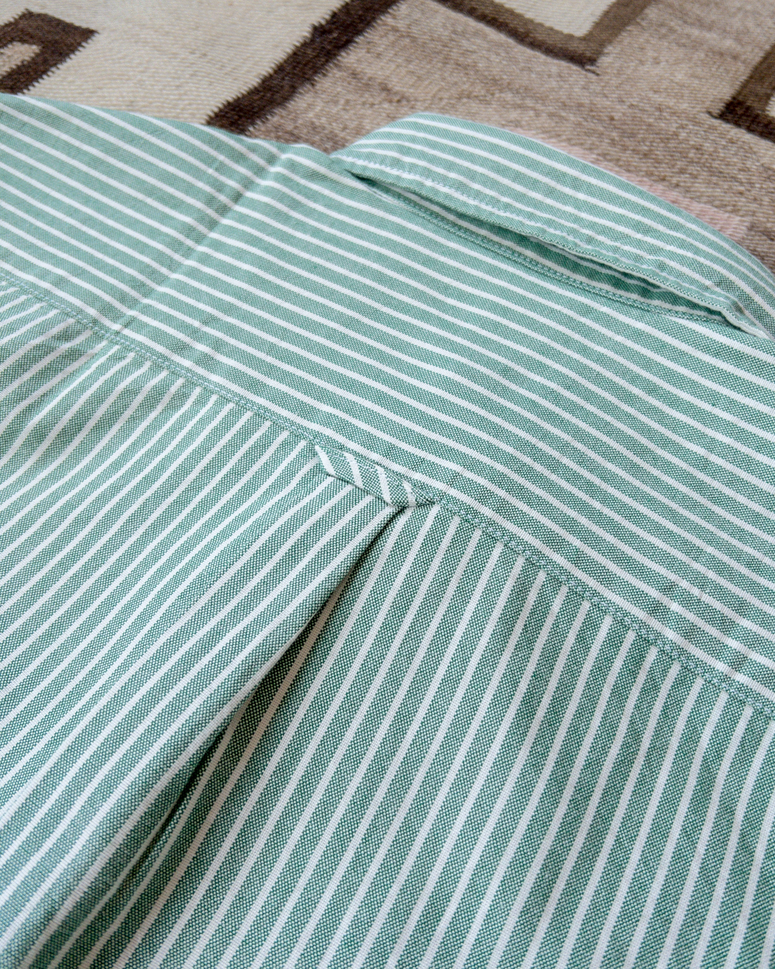 Oxford Cloth Button Down - Evergreen Stripe