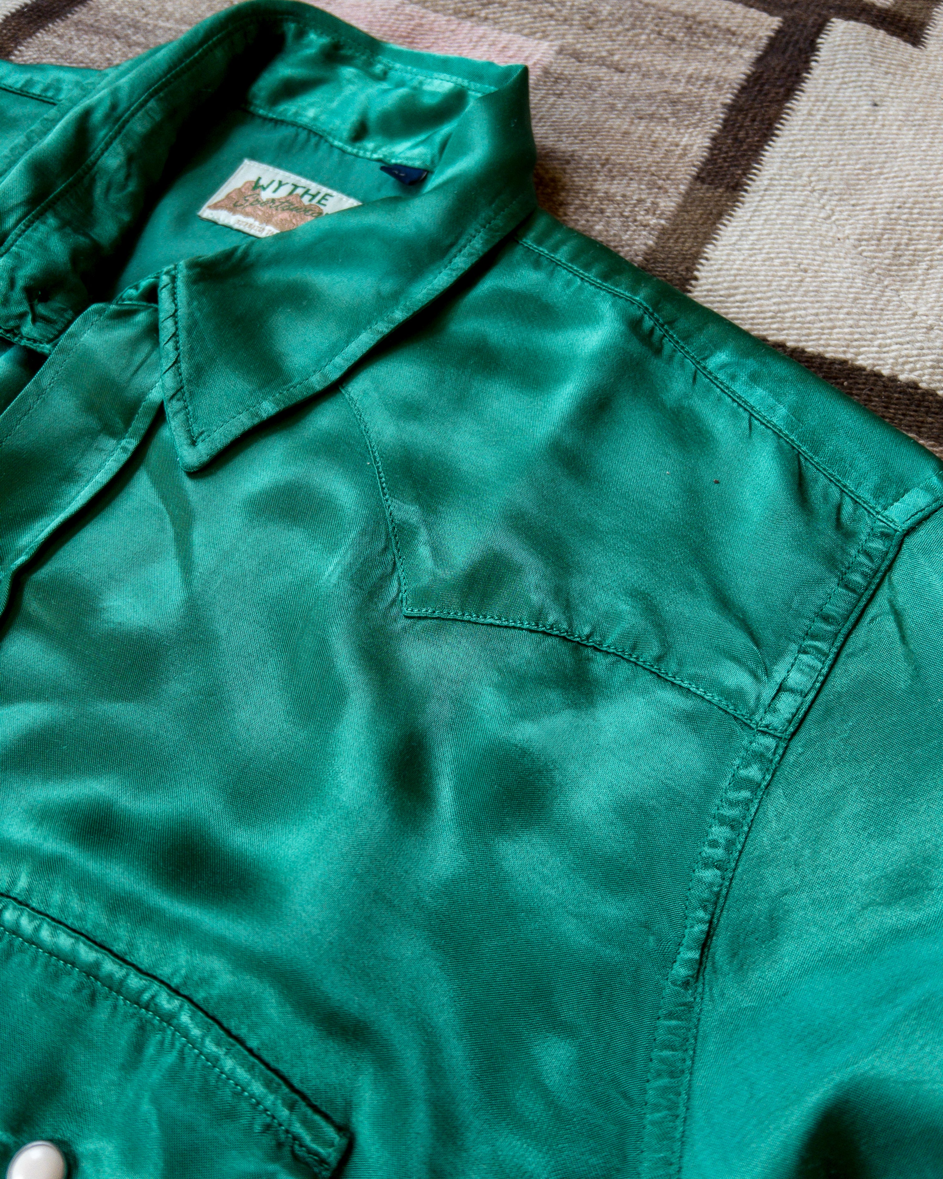 Satin Rodeo Shirt - Evergreen