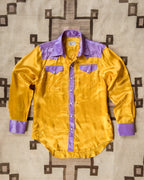 Colorblocked Satin Rodeo Shirt - Sunset Sherbet