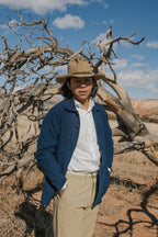 Rustic Plainweave Hunting Jacket - Indigo